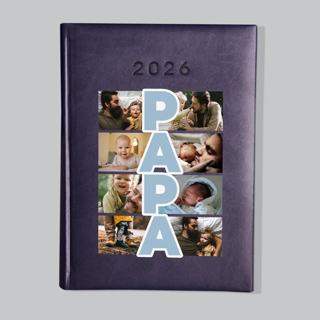 Fotocollage: Aufschrift Papa - Buchkalender