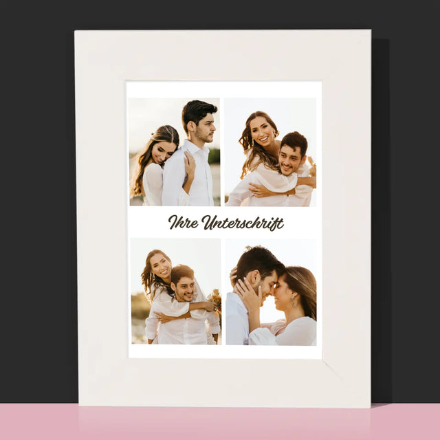 Fotocollage: 4 Fotos Und Unterschrift - Bilderrahmen