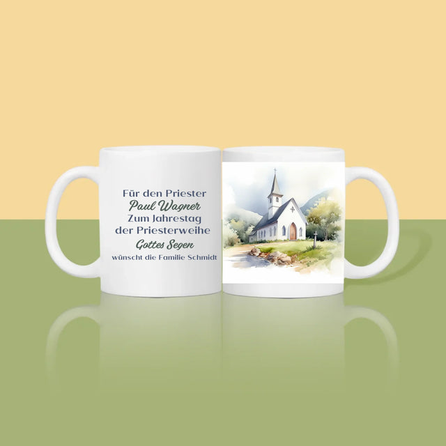 Name Und Unterschrift: Zum Jahrestag Der Priesterweihe - Tasse