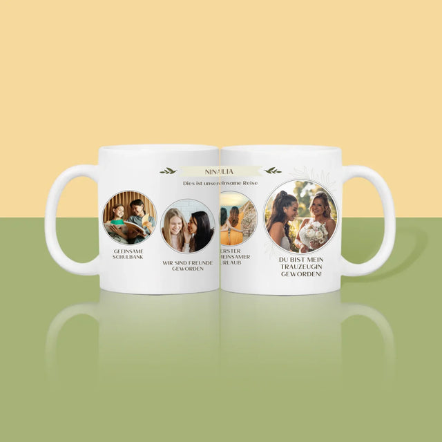 Fotocollage: Dies Ist Unsere Gemeinsame Reise - Tasse