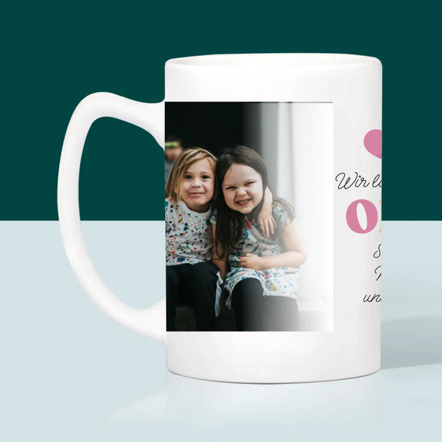Fotocollage: Wir Lieben Dich, Oma - Tasse