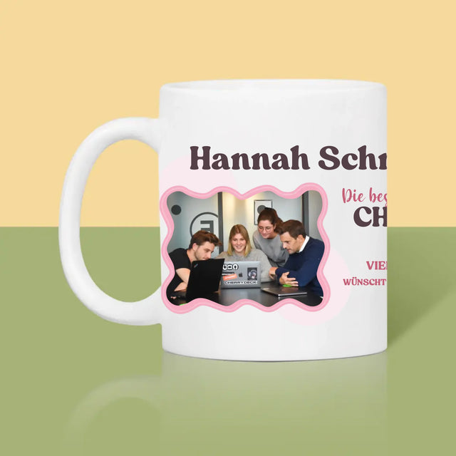 Fotocollage: Beste Chefin - Tasse