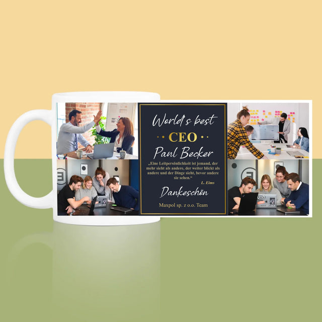 Fotocollage: Der Beste Ceo Der Welt - Tasse