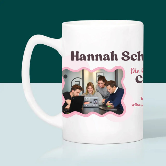 Fotocollage: Beste Chefin - Tasse