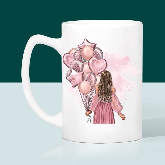 Avatar Creator: Geburtstag Luftballons - Tasse