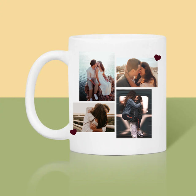Fotocollage: Du Bist Mein Happy End - Tasse
