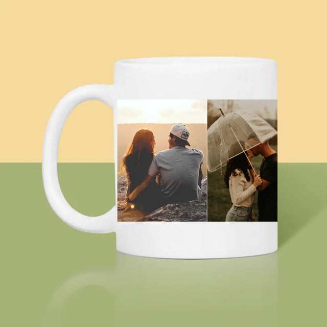 Fotocollage: Erster Gemeinsamer Valentinstag - Tasse