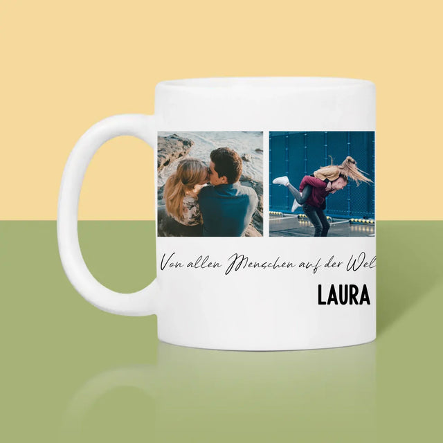 Fotocollage: Von Allen Menschen Auf Der Welt - Tasse