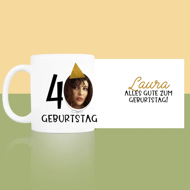 Foto Und Unterschrift: 40. Geburtstag Mütze - Tasse