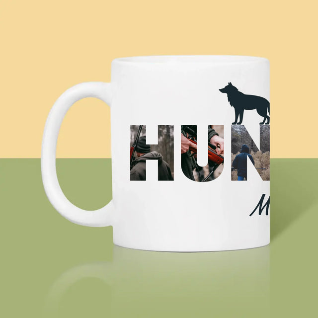 Buchstaben-Collage: Hunter - Tasse