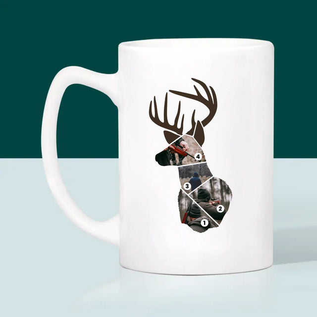 Form-Collage: Bester Jäger - Tasse