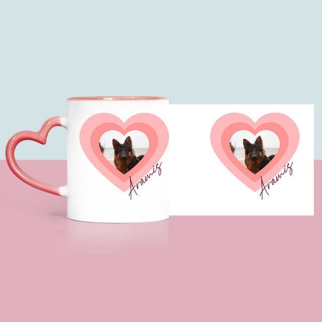 Foto Und Unterschrift: Bild Eines Haustieres Im Herzen - Tasse