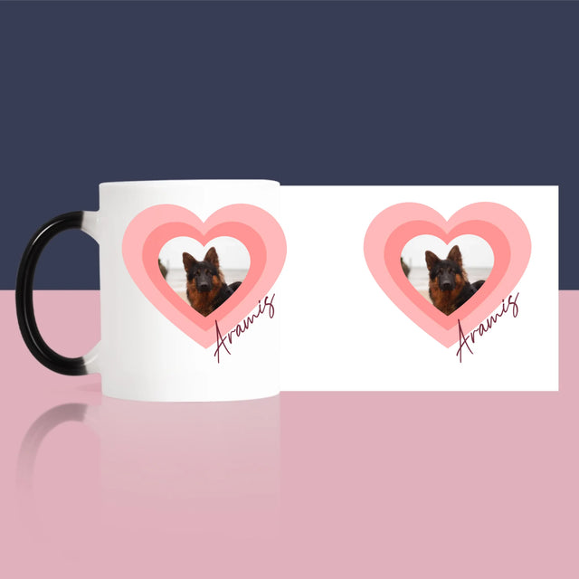 Foto Und Unterschrift: Bild Eines Haustieres Im Herzen - Tasse