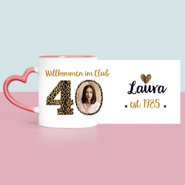 Foto Und Unterschrift: Willkommen Im Club Der 40-Jährigen - Tasse