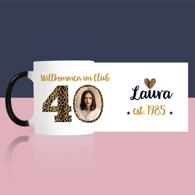 Foto Und Unterschrift: Willkommen Im Club Der 40-Jährigen - Tasse