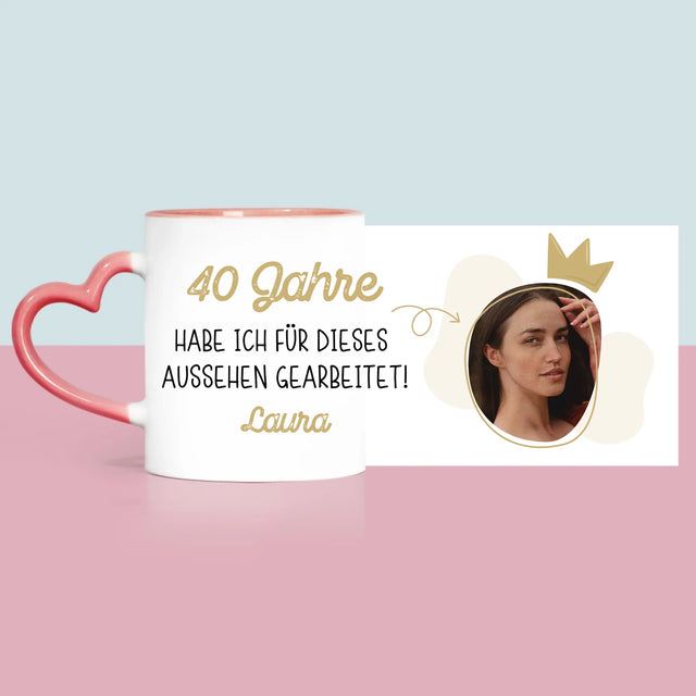 Foto Und Unterschrift: 40 Jahre Habe Ich Für Dieses Aussehen Gearbeitet - Tasse