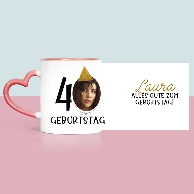 Foto Und Unterschrift: 40. Geburtstag Mütze - Tasse