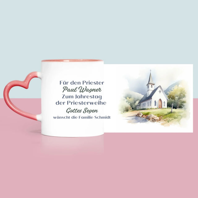 Name Und Unterschrift: Zum Jahrestag Der Priesterweihe - Tasse