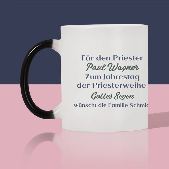 Name Und Unterschrift: Zum Jahrestag Der Priesterweihe - Tasse