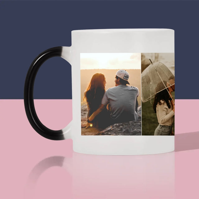 Fotocollage: Erster Gemeinsamer Valentinstag - Tasse