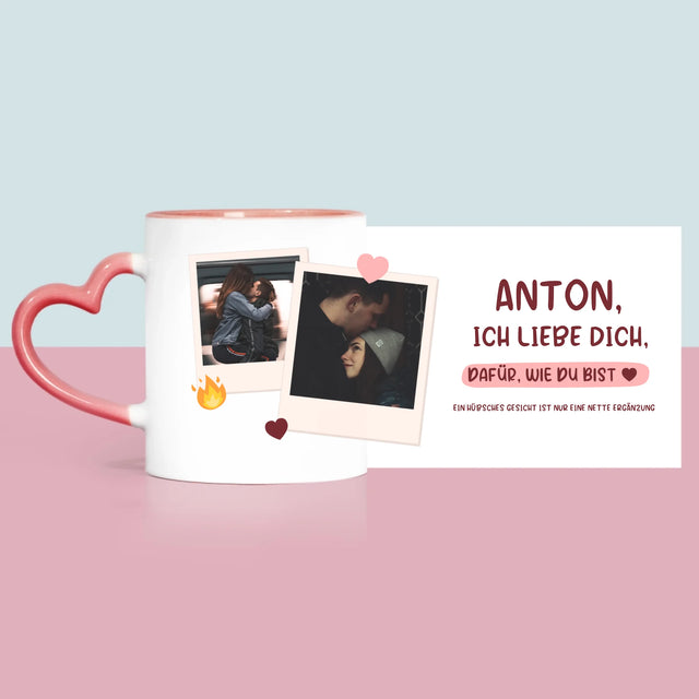 Fotocollage: Ich Liebe Dich, Wie Du Bist - Tasse