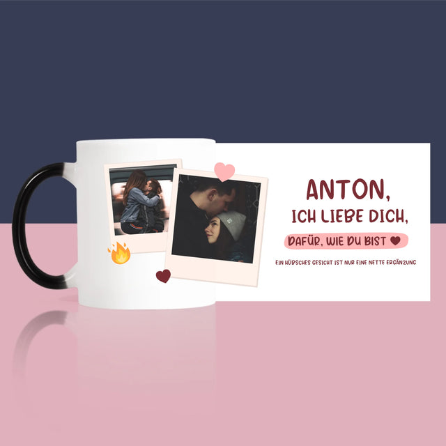 Fotocollage: Ich Liebe Dich, Wie Du Bist - Tasse