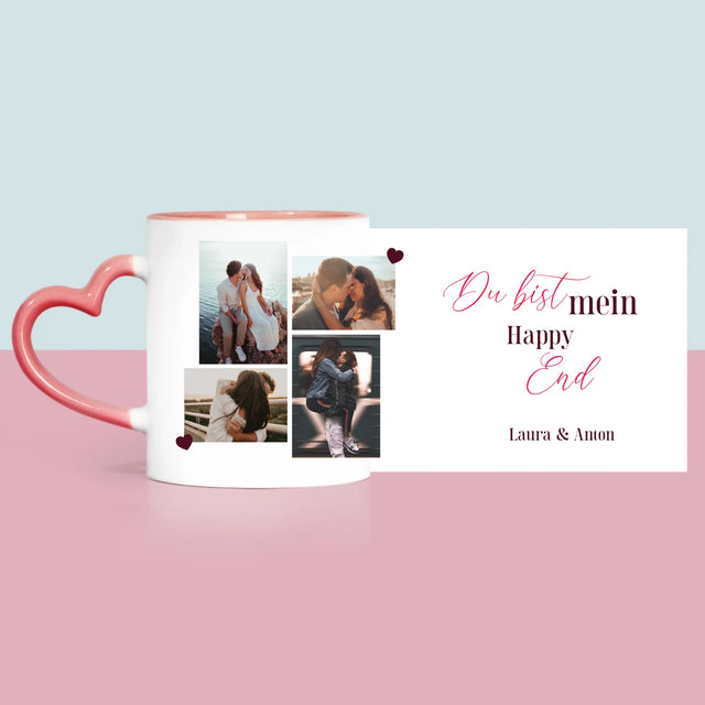 Fotocollage: Du Bist Mein Happy End - Tasse