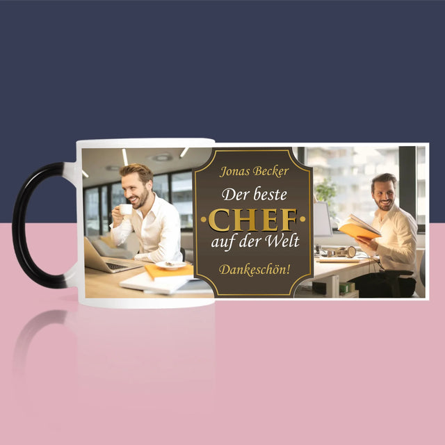 Fotocollage: Der Beste Chef Der Welt - Tasse