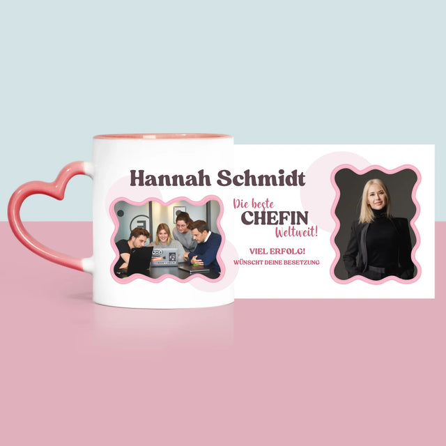 Fotocollage: Beste Chefin - Tasse