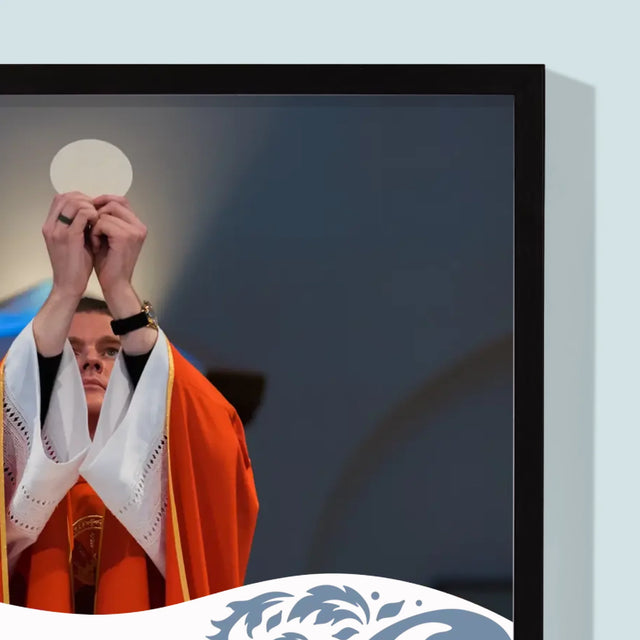 Foto Und Unterschrift: Jubiläum Der Priesterweihe - Druck Mit Rahmen 30X40