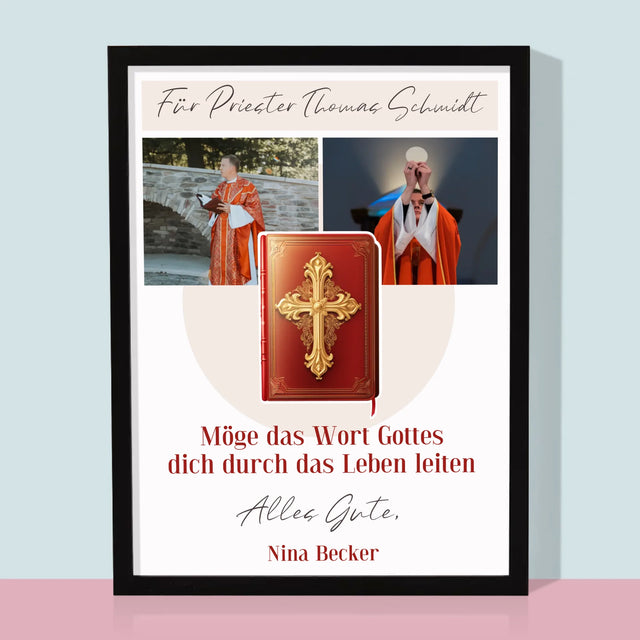 Fotocollage: Das Wort Gottes - Druck Mit Rahmen 30X40