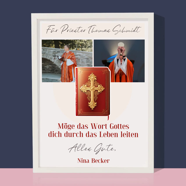 Fotocollage: Das Wort Gottes - Druck Mit Rahmen 30X40