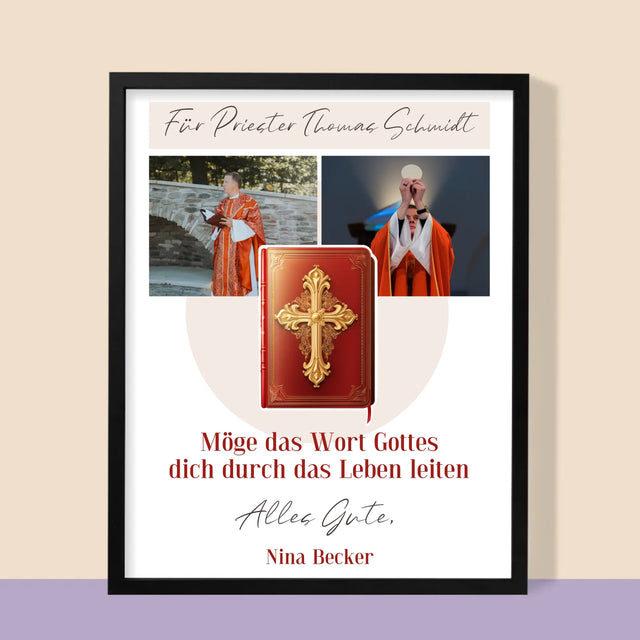 Fotocollage: Das Wort Gottes - Druck Mit Rahmen 30X40