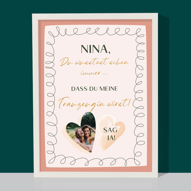 Foto Und Unterschrift: Du Wusstest Schon Immer - Druck Mit Rahmen 30X40