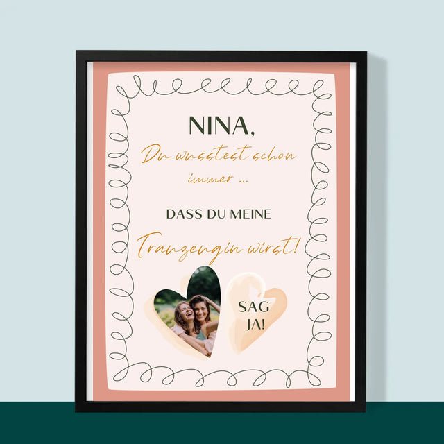 Foto Und Unterschrift: Du Wusstest Schon Immer - Druck Mit Rahmen 30X40