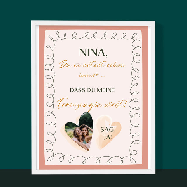 Foto Und Unterschrift: Du Wusstest Schon Immer - Druck Mit Rahmen 30X40