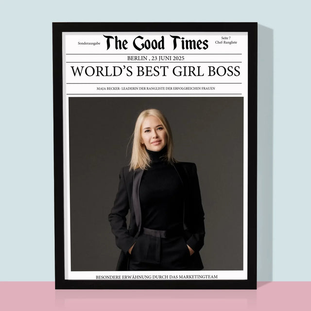 Magazin-Cover: Die Beste Chefin Der Welt647963 - Druck Mit Rahmen 30X40