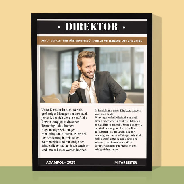Magazin-Cover: Direktor - Druck Mit Rahmen 30X40