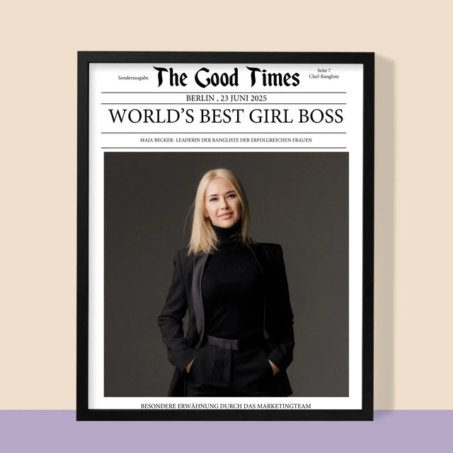 Magazin-Cover: Die Beste Chefin Der Welt647963 - Druck Mit Rahmen 30X40