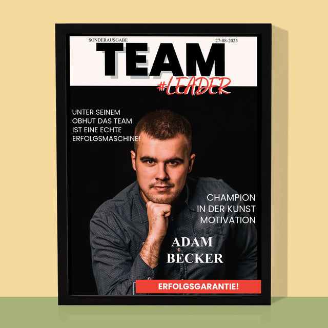 Magazin-Cover: Teamleiter - Druck Mit Rahmen 30X40