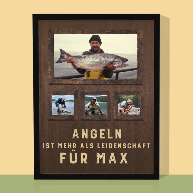 Fotocollage: Angeln - Druck Mit Rahmen 30X40