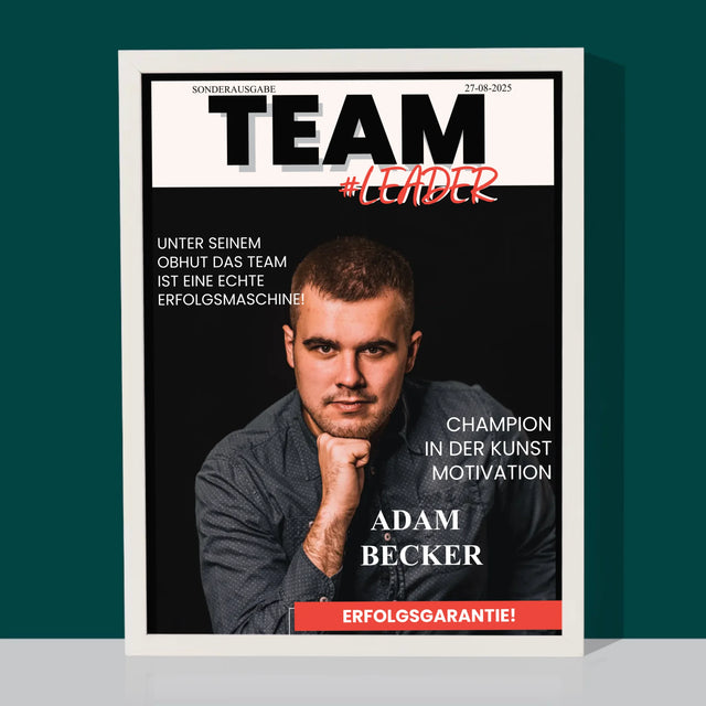 Magazin-Cover: Teamleiter - Druck Mit Rahmen 30X40