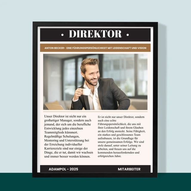 Magazin-Cover: Direktor - Druck Mit Rahmen 30X40