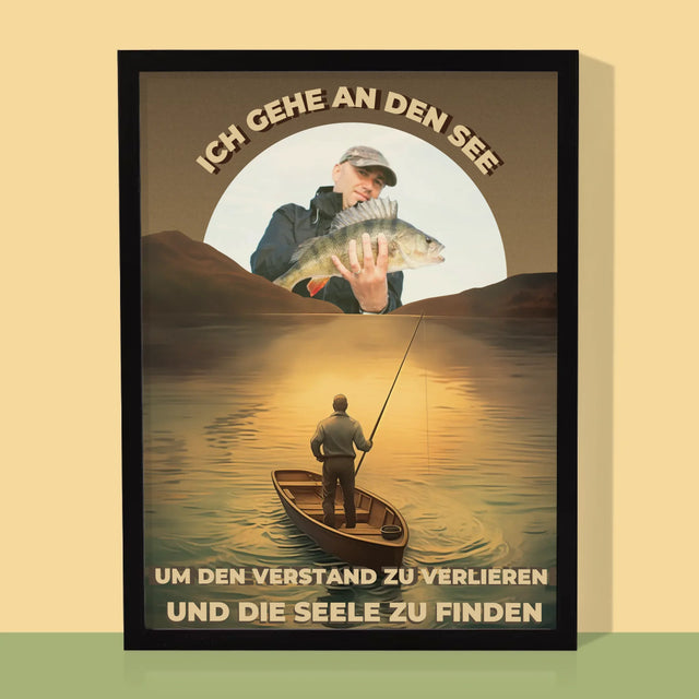 Foto Und Unterschrift: Ich Gehe An Den See - Druck Mit Rahmen 30X40
