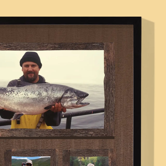 Fotocollage: Angeln - Druck Mit Rahmen 30X40