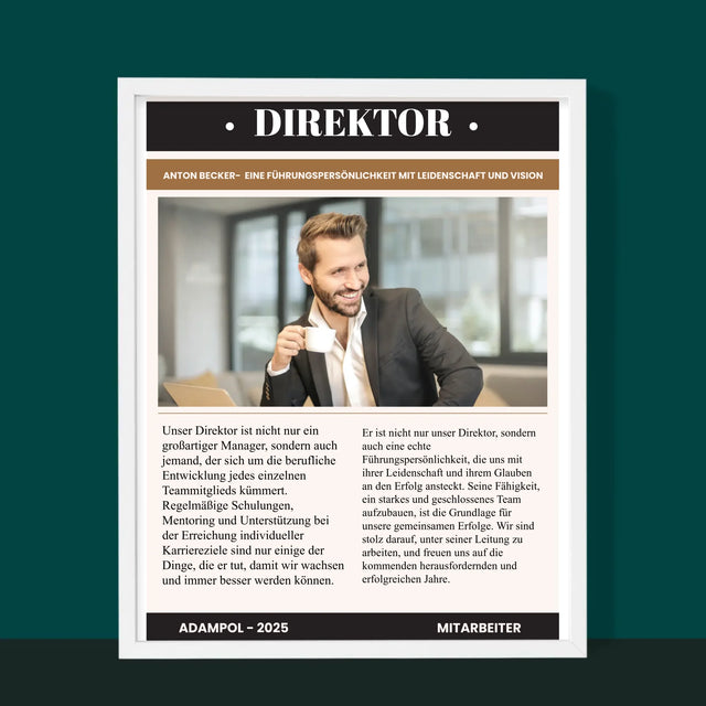 Magazin-Cover: Direktor - Druck Mit Rahmen 30X40