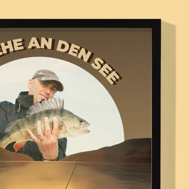 Foto Und Unterschrift: Ich Gehe An Den See - Druck Mit Rahmen 30X40