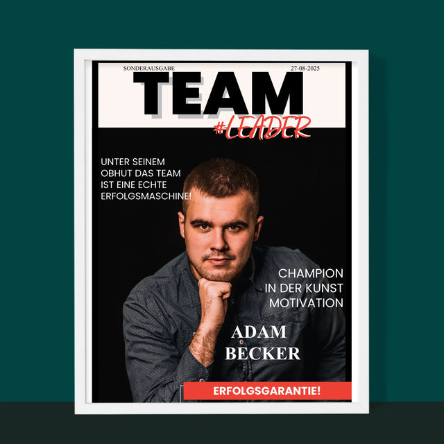 Magazin-Cover: Teamleiter - Druck Mit Rahmen 30X40