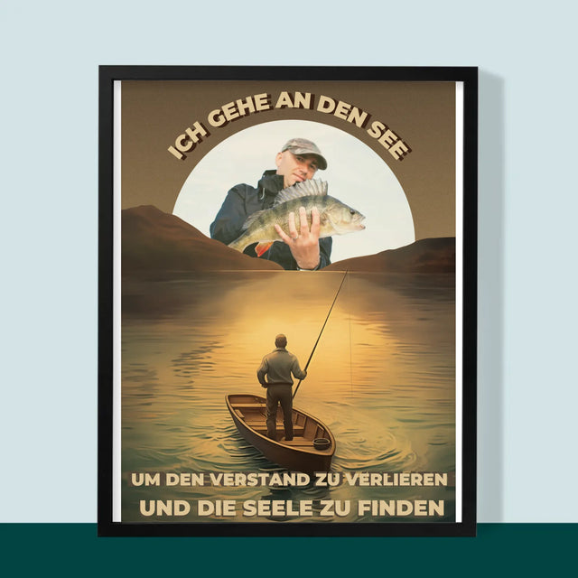 Foto Und Unterschrift: Ich Gehe An Den See - Druck Mit Rahmen 30X40