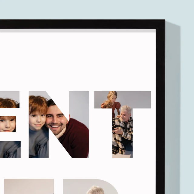 Buchstaben-Collage: Rentner - Druck Mit Rahmen 30X40